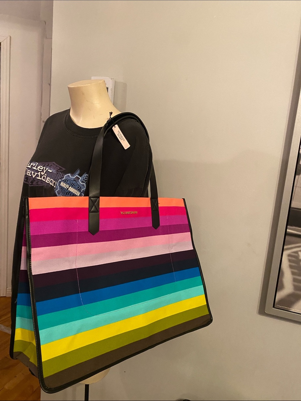 Victoria secret Large tote with Lancôme accessory bag.